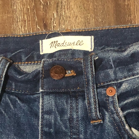 Madewell The Dad Jean Women's 27 Baggy Button Fly Straight High Rise Raw Hem - Picture 2 of 9